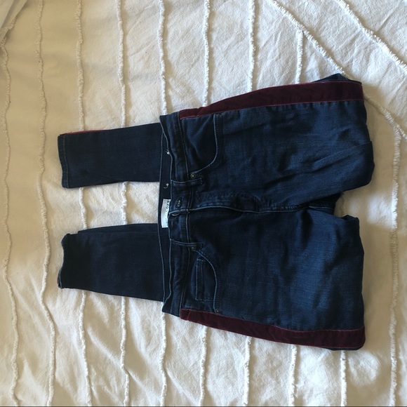 LOFT VELVET STRIPE SLIM JEANS - Picture 5 of 5